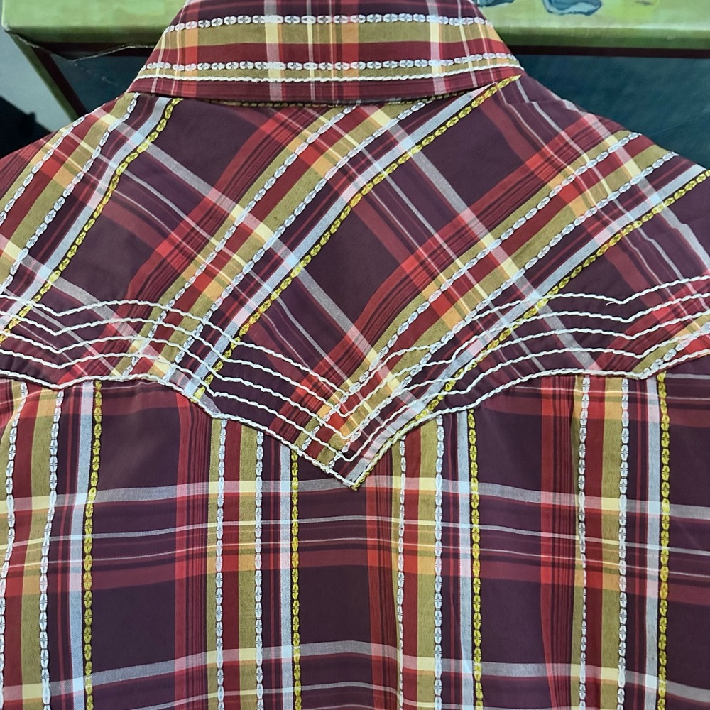 🔥 CEDAR ROSE Western Rodeo Pearl Snap Button Shirt - Picture 4 of 6